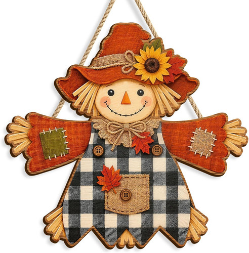 Scarecrow autumn wooden - scarecrow,