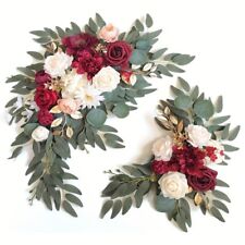 2Pcs Wedding Arch Flowers Set Wedding Decor Garland Artificial Flower Swag
