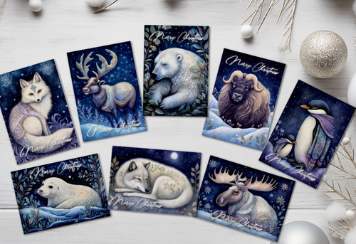 Arctic animals christmas - animals,