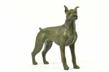 Vintage bronze brass boxer dog