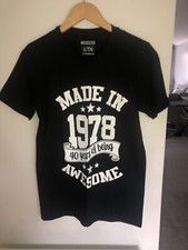 6TN Black T-Shirt Size S  Made in 1978 LOGO Size S