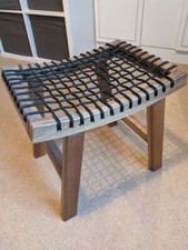 NEW IKEA STACKHOLMEN Stool,in/outdoor,light brown stained,48x35x43 cm,20411425