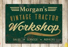 Tractor Workshop Metal Sign