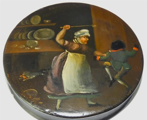 19thc papier mache - mache, box