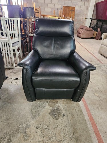 Dfs black leather swivel - leather,
