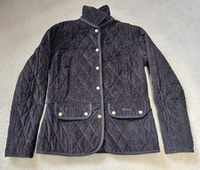 Ladies Barbour Lifestyle Vintage Brown Cord Quilted Jacket. Size 12