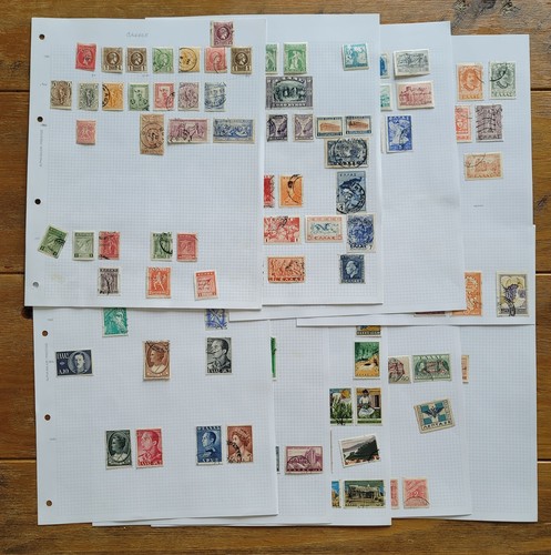 Greece stamps pages - stamps, on