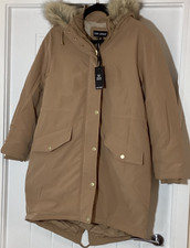 Centigrade Parka Coat With Hood Size Medium in Beige BNWT
