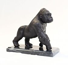 French Bronze Gorilla Statue Monkey Ape Casting