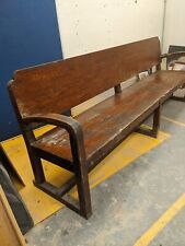Vintage Old Railway Station Oak Bench Seating 8ft long