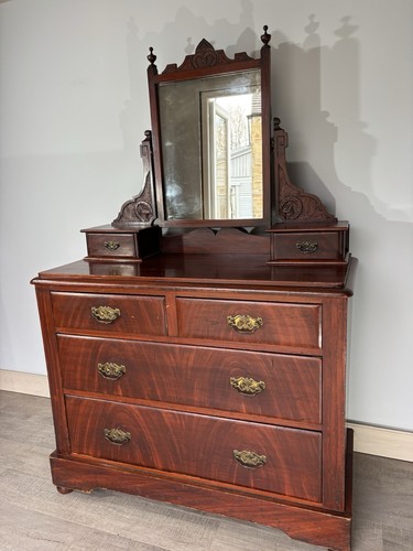 Antique faux flame mahogany - antique,