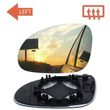 Fits VW Golf MK5 03-08 Passenger Side Door Wing Mirror Glass Heated Convex Upper