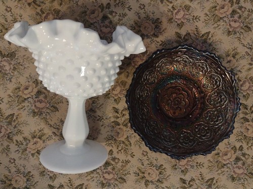 Fenton persian medallion - fenton, blue