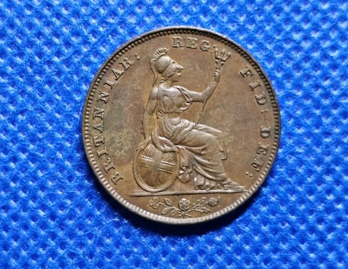 1843 farthing victoria british - farthing,