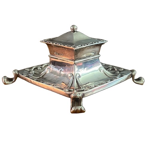 Sterling silver ornate - ornate, inkwell