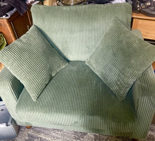 Green corduroy 100cm - green,
