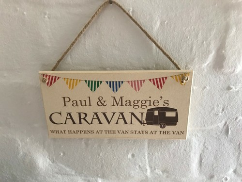 Personalised caravan sign - personalised,