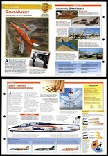 Folland/Hal #158 Warplanes 1950-70s Aircraft Of The World Fold-Out Card