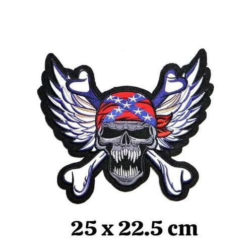 Bikers skull wings large - skull, back