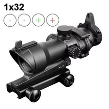 ACOG 1X32 Red Green Dot Sight Illuminated Optical Rifle Scope Fit 20mm Rail