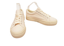 Simply Be Canvas Shoes / Pumps / Sneakers Size 5 EW - New - Dark Cream Lace Up