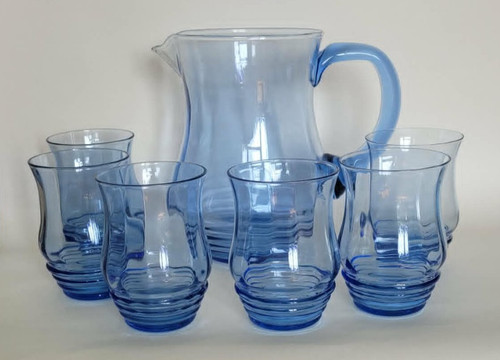 Mcm hand blown - hand, blue