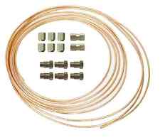 Brake Pipe Copper Line 3/16 25ft Joiner Male Female Nuts Ends Tubing Joint Kit  