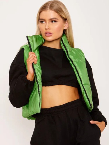 Ladies short cropped puffer - short,