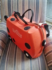 Trunki Red Ladybird Pull Along Ride On Suitcase - ***used with wear
