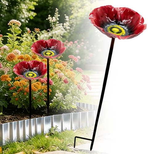 Cast iron poppy garden - cast,