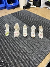 5 Bone China Miniature Shoes , Nice Little Ornaments