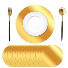 100 Pcs Round Gold Placemats