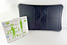Nintendo Wii Fit Balance Board Black + Wii Fit Plus + Wii Fit | Tested + Cleaned