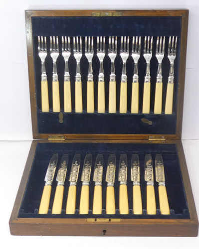 Dessert cutlery silver plated - dessert,