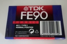TDK FE90 ferric blank audio cassette tape Sealed Unopened 