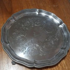 ANTIQUE SILVER PLATE SALVER