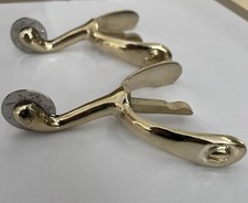 Swan Neck Spurs Solid Brass Metal (Pair) British Army/ Military Boots/ Shoes