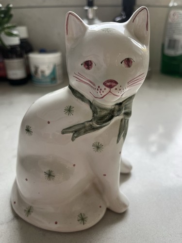 Rye pottery hand painted cat - pottery,