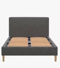 John Lewis Emily Bedstead, King size, Cotton Effect Dark Grey RRP£649 (5134)