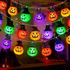 Multi-Colour LED Pumpkin Halloween Decorations, Battery Operated Halloween Light