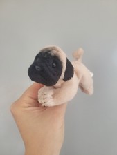 Faithful Friends Collectables Dog Magnetic Black Brige Tan Pug Puppy Soft Toy