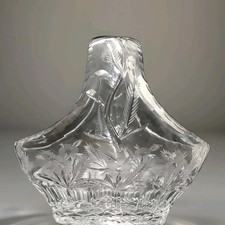 Etched Heavy Crystal Basket