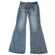 Levi's 70s High Flare Jeans Womens 33 34 Ribcage Whiskers Big E Red Tab Y2K