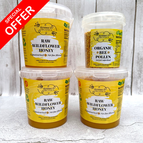 250g free bee pollen - +250g, 3x1kg