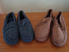 *SALE* - MENS MOCCASIN SLIPPER WARM PADDED SOLE IN TAN OR GREY S/M M/L  L/XL