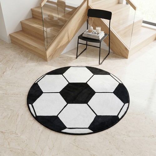 100cm football rug washable - football,