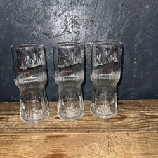 3 X Carling Beer Half Pint Glasses