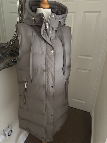 Zara women long taupe puffer - zara,