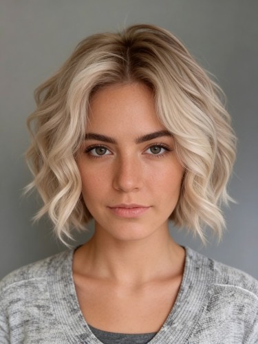 Short bob creamy - short, blonde