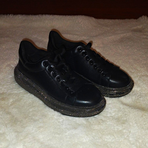Black low top lace women - black,